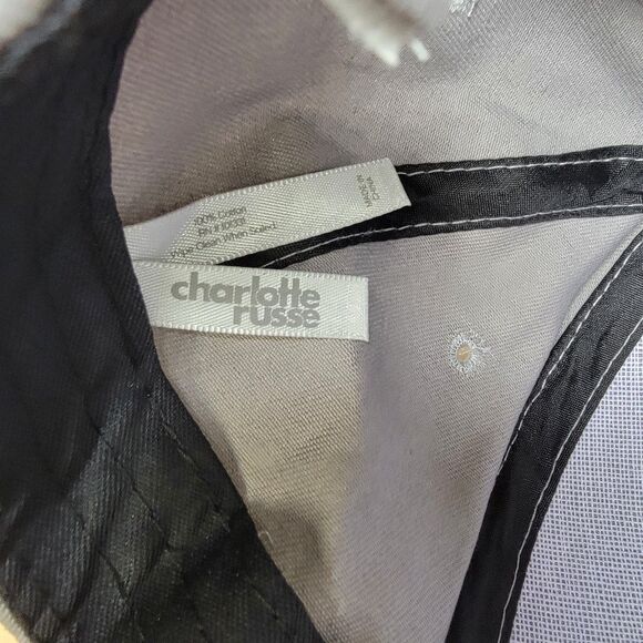 Charlotte Russe "Boy Bye" Embroidered Adjustable Ball Cap Grey - 100% cotton - Picture 7 of 7